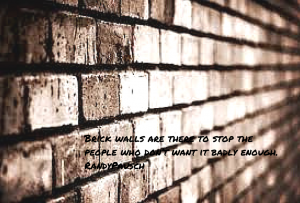 Ad brick walls are there to stop the