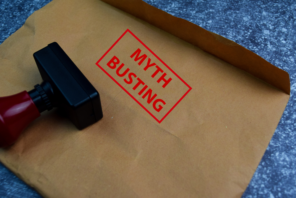 Myth Busting stamped on an envelope