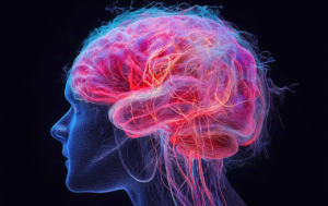 ai generated, brain, neurons, nervous system, colorful