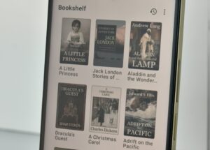 A kindle library page