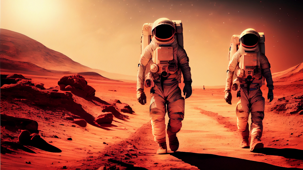 Astronaut in the desert.