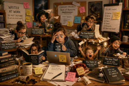 A room full of mischievous interns