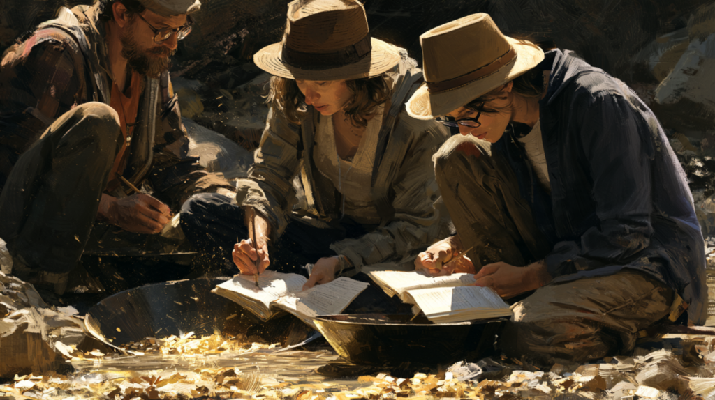 Publishing gold rush, writers panning for gold... pages...